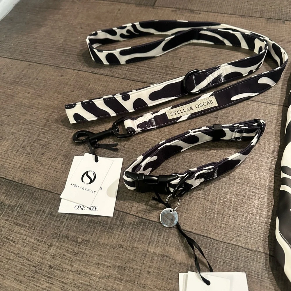 NWT Stella & Oscar rain coat & walking set abstract pattern comes with dust bag